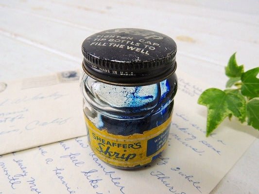 【SHEAFFER/シェーファー】Skrip・ガラス製・ヴィンテージ・インクボトル/ガラス瓶 USA