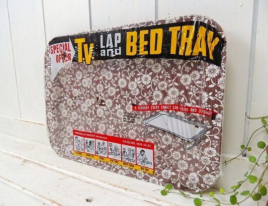 花柄・デッドストック未使用・ヴィンテージ・小さな折りたたみテーブル/ラップトレイ