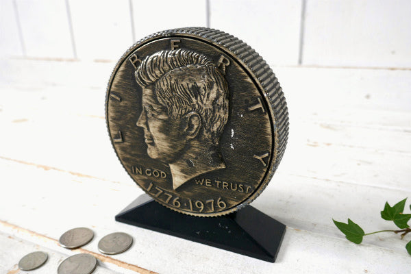 200周年 記念硬貨 コイン型 ジョンFケネディ&独立記念館 ヴィンテージ 貯金箱 コインバンク