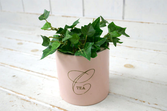 Ransburg ランズバーグ TEA ピンク 50's ヴィンテージ キャニスター 缶 キッチン