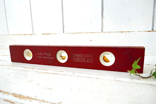 LEVEL #1123 JOHNSON ジョンソン 水平器 工具 USA 大工道具 DIY バブル