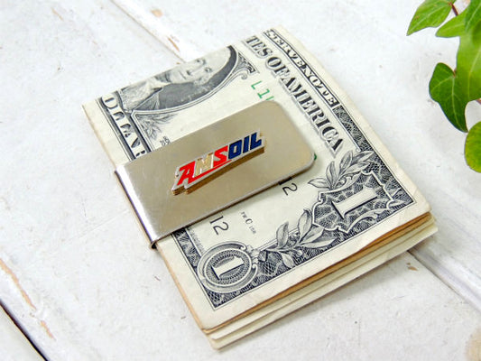 AMS OIL・アムズオイル・1972s モーターオイルメーカー・ビンテージ・マネークリップ・USA