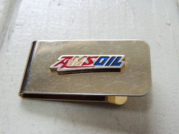 AMS OIL・アムズオイル・1972s モーターオイルメーカー・ビンテージ・マネークリップ・USA