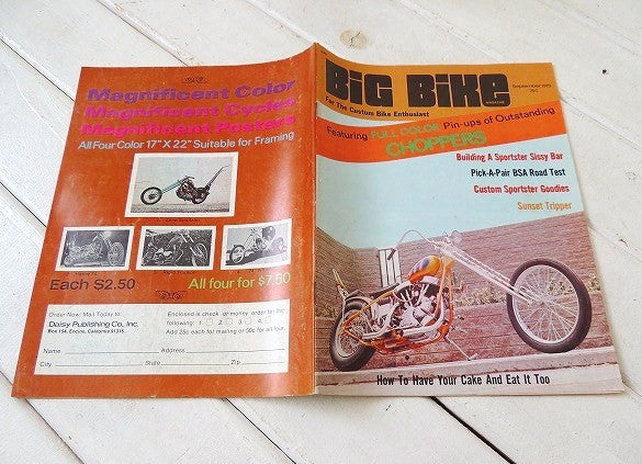【Septe1970・BiG BiKe】MAGAZINE ・ビンテージ・オートバイ雑誌・USAバイク