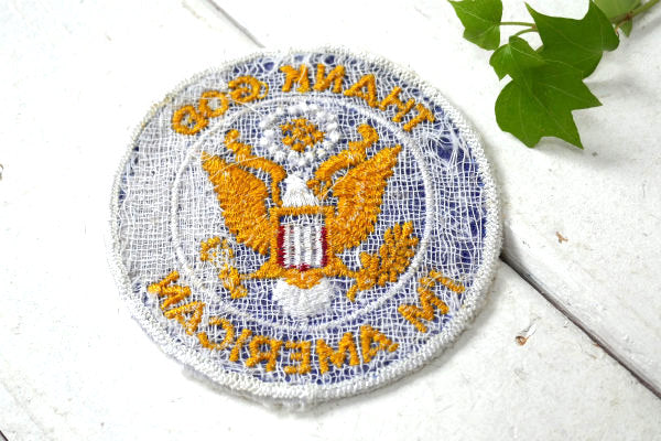THANK GOD I'M AMERICAN イーグル ヴィンテージ・刺繍・ワッペン パッチ USA