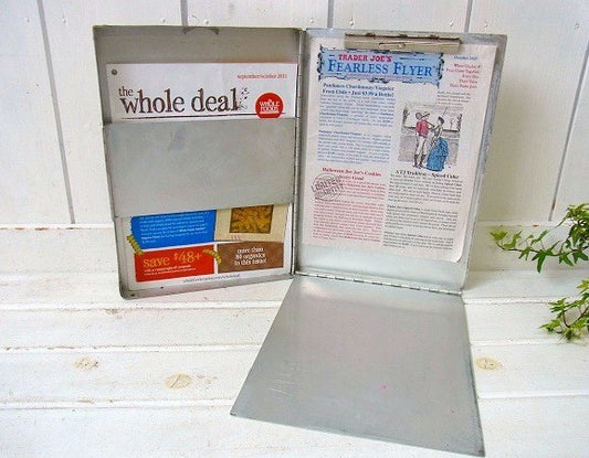 書類ケース付き・アルミ製・ヴィンテージ・バインダー/クリップボード USA