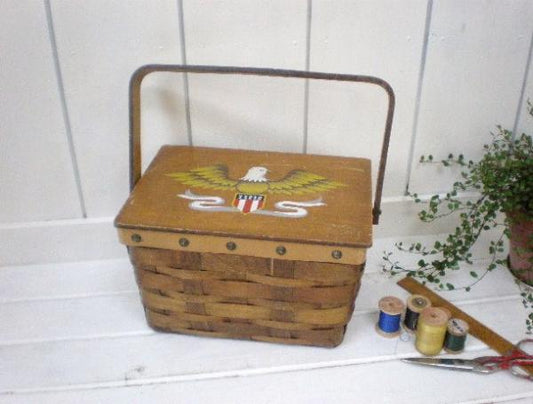 DRITZ 木製ヴィンテージ・ソーイングバスケット・裁縫箱