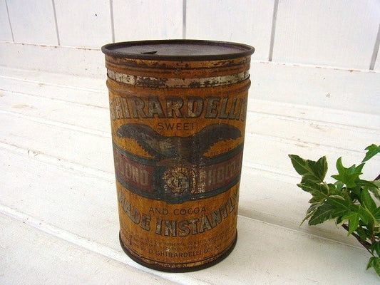 【ギラデリ】チョコレート&ココアパウダー・ヴィンテージ・ティン缶/ブリキ缶 USA