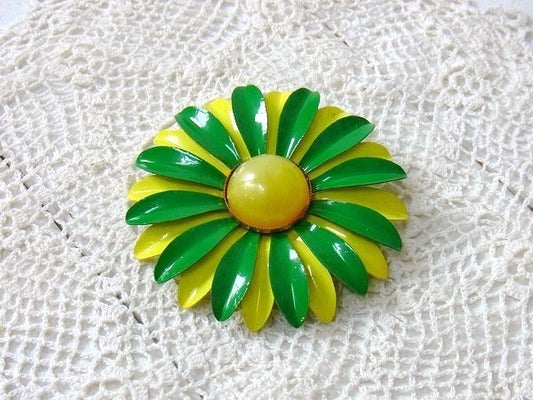 レトロポップなフラワーモチーフ・デッドストック・ヴィンテージ・ブローチ/アクセサリー USA