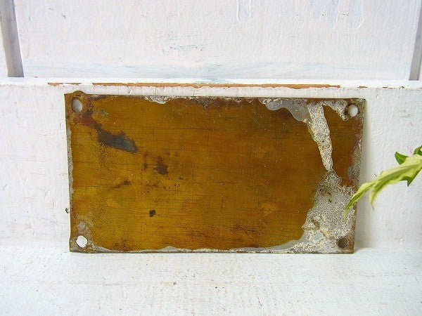 【C.P.O.MESS】アメリカ海軍・真鍮製・40’sアンティーク・船内プレート/標示プレート