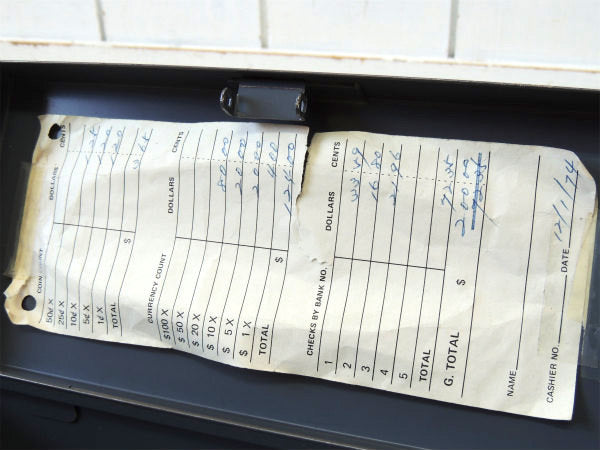 PETTY CASH・工業系・ヴィンテージ・キャッシュボックス・金庫&書類ケース・スチールケース