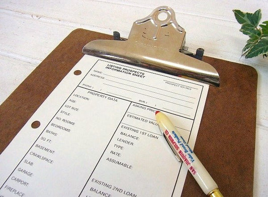 【SAUNDERS】ヴィンテージ・クリップボード/バインダー USA