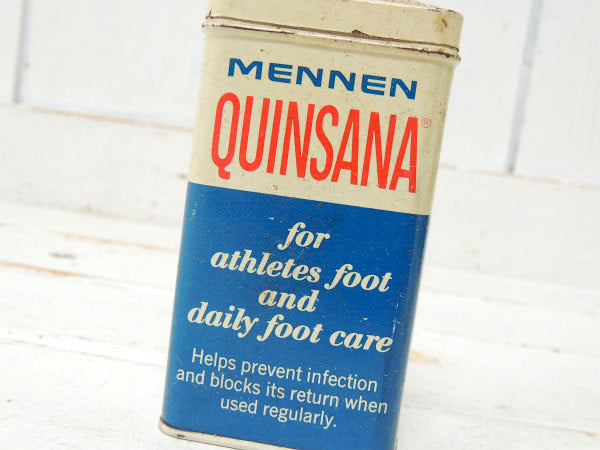 QUINSANA フットケア ヴィンテージ パウダー缶 ティン缶 ブリキ缶 USA 1950〜1960年代頃