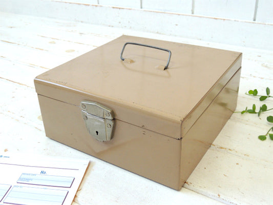 インダストリアル・工業系 ベージュ・ビンテージ・ファイルケース・書類ケース・金庫・ステーショナリー