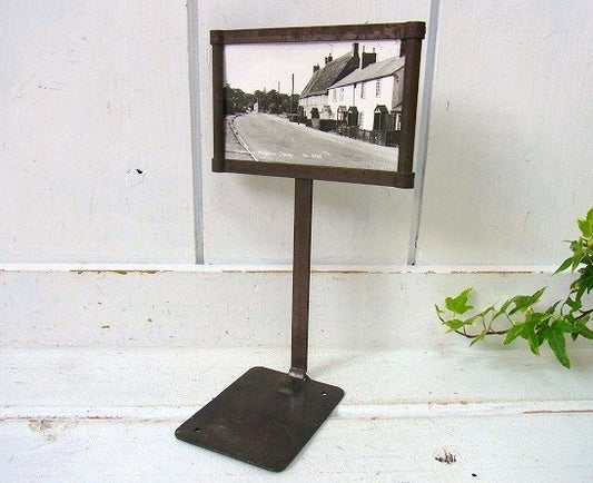 【R&H】メタル製・アンティーク・卓上メニュースタンド/フォトスタンド USA