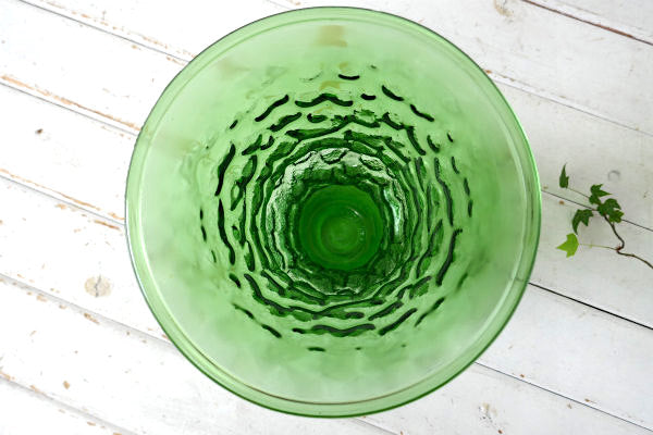 USA E.O. Brody Co.アボカド・グリーン・ガラス製・ヴィンテージ・フラワーベース 花瓶