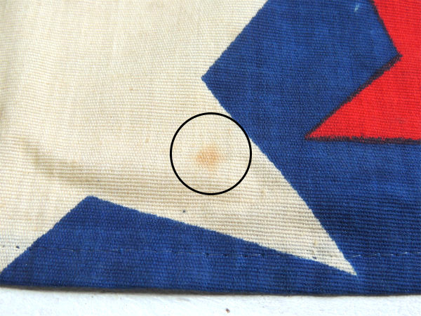 ★ STAR アメリカ製 スター 星柄 ヴィンテージ カーテン 生地・ファブリック リメイク テキスタイル 226×36㎝