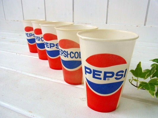 【PEPSI】ペプシ・デッドストック・ヴィンテージ・ドリンクカップ・5個セット USA