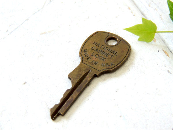 ナショナル キャビネット ロック・真鍮製・鍵・OLD・ヴィンテージ・key・キー