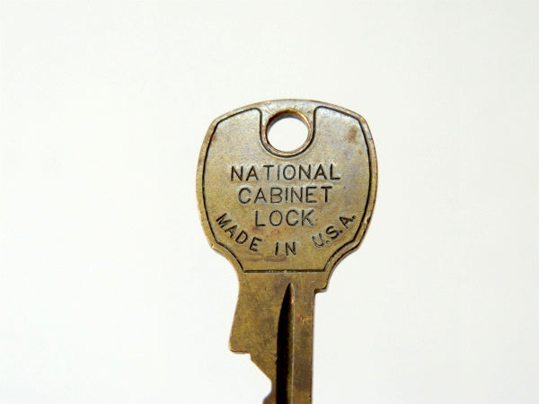 ナショナル キャビネット ロック・真鍮製・鍵・OLD・ヴィンテージ・key・キー