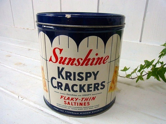 【Sunshine】クラッカー・アンティーク・ティン缶/キャニスター USA