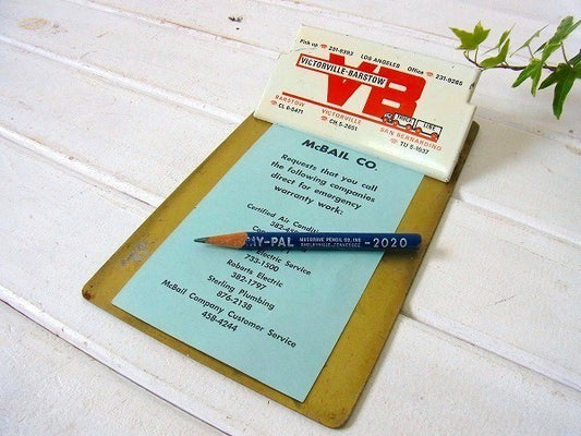 カリフォルニア州のトラック会社・ノベルティ・ヴィンテージ・クリップボード/バインダー USA