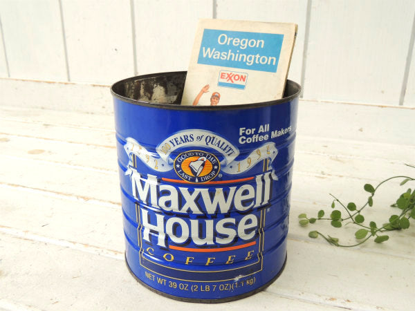 【NY・USA】1892~1992's・コーヒー缶/Maxwell House/COFFEE/ティン