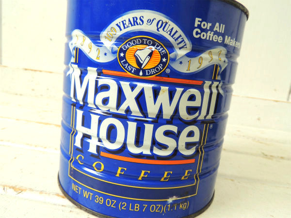 【NY・USA】1892~1992's・コーヒー缶/Maxwell House/COFFEE/ティン