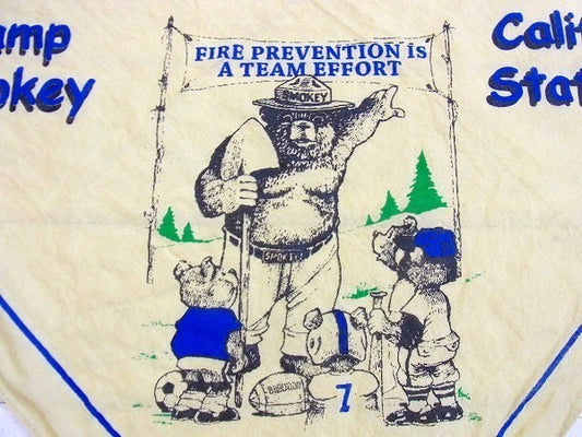 【スモーキーベア】Smokey Bear・バンダナ/ハンカチ/California USA