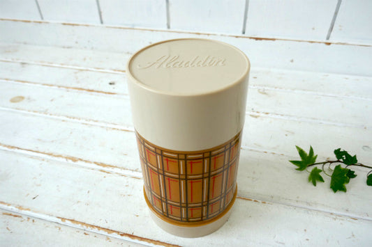 Aladdin アラジン レトロ チェック柄 70s ヴィンテージ 水筒 スープジャー 魔法瓶 US