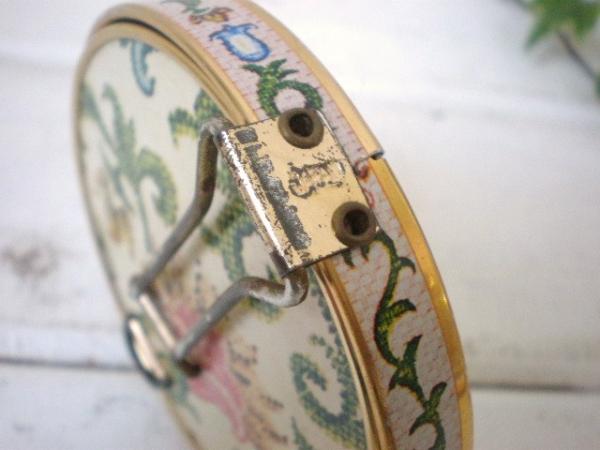 プチポワン柄ヴィンテージ・コンパクトミラー