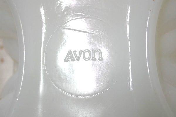 AVON エイボン ミルクガラス製 シェル型 ヴィンテージ ソープディッシュ ジュエリートレイ 皿