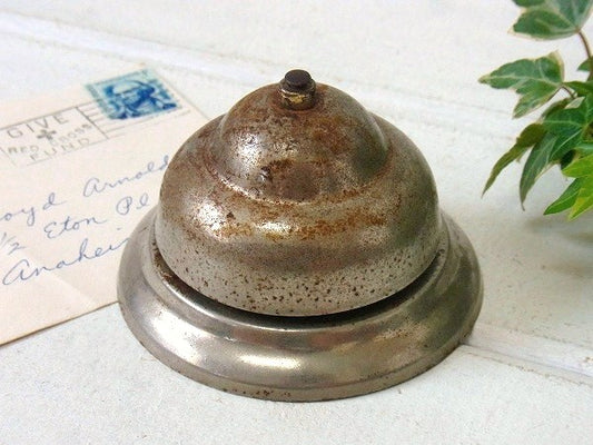 シャビーなアンティーク・呼び鈴 コールベル 卓上ベル USA ホテルベル