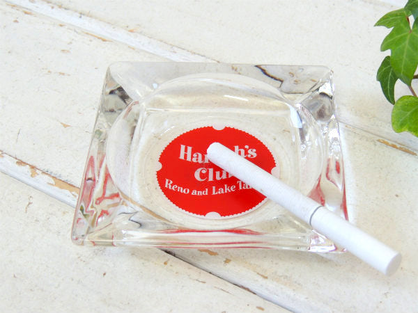 【Harrah's Club・ハラーズ】レイク・タホ・ガラス製・ヴィンテージ・アドバタイジング・灰皿