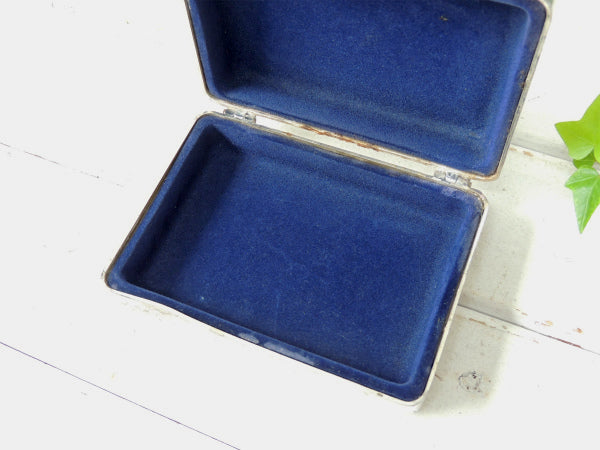 シルバー製 トラベルサイズ アンティーク ジュエリーボックス 宝石箱 アクセサリーケース USA
