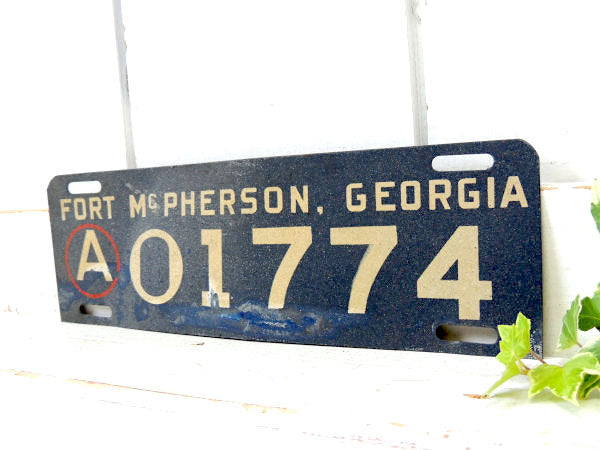 US ARMY SING ジョージア・ヴィンテージ・ナンバーサイン・ミリタリー・看板・USA