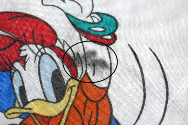 ミッキー&フレンズ アルファベット柄 ヴィンテージ ユーズドシーツ(ボックスタイプ)リメイク USA