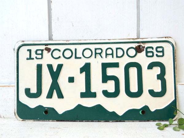 【コロラド州・JX-1503】ヴィンテージ・自動車・ナンバープレート/カーライセンスプレート・USA