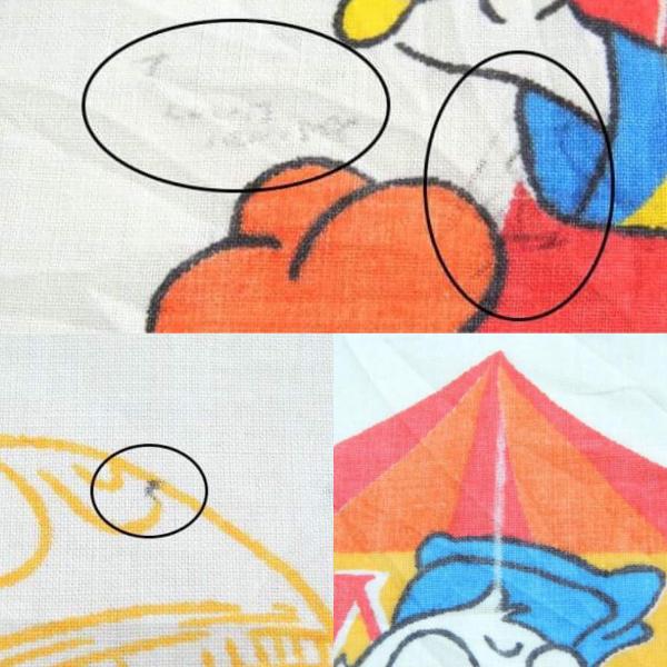 【ミッキー&フレンズ】OLDミッキー・カーニバル柄・70'sヴィンテージ・ユーズドシーツ(1/2)