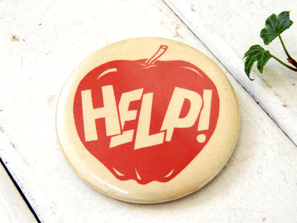 【HELP!・アップル】1960~1970's・ヴィンテージ・缶バッジ・USA・アクセサリー