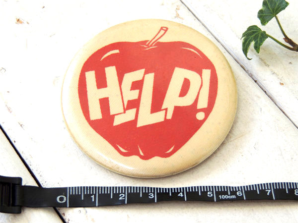 【HELP!・アップル】1960~1970's・ヴィンテージ・缶バッジ・USA・アクセサリー