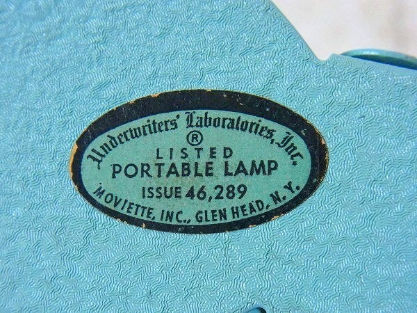 【LEVITON】水色の小さなヴィンテージ・クリップライト/照明/ポータブルランプ USA