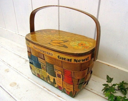 【Caro-Nan】Happy・アンティーク・カロナンバスケット/カゴバッグ/ハンドバッグ USA