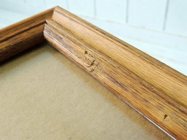 【木製×ガラスパネル】アメリカ・ヴィンテージ・フォトフレーム・額縁・無垢材・USA西海岸・サクラメン