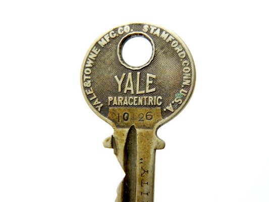 【1800's~・YALE 】SECURITY・メッセージ付き・鍵・アンティーク・ビンテージキー