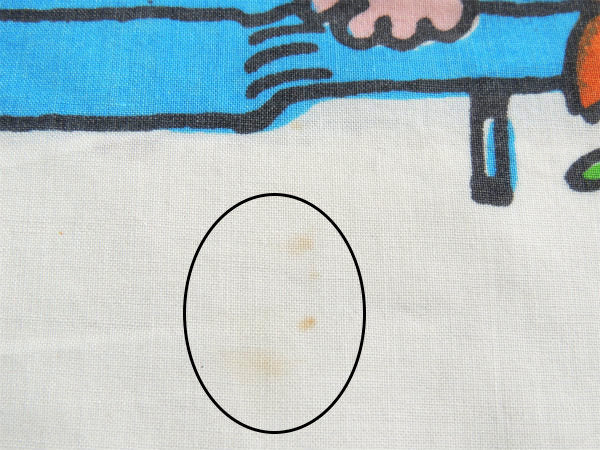 【スヌーピー】ピーナッツの仲間・ハピネス・コミック柄・70’sヴィンテージ・ユーズドシーツ(1/2)