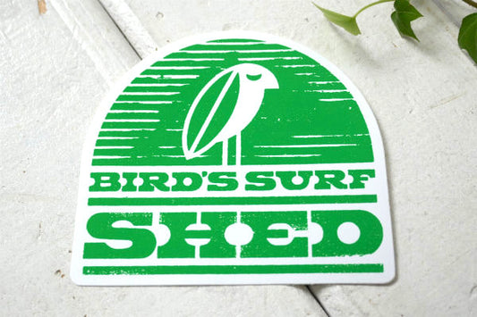 BIRD'S SURF SHED グリーンベース・サーフショップ・カリフォルニア・ステッカー USA