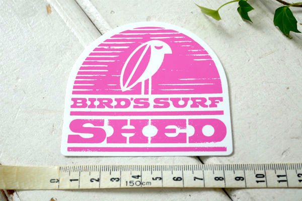 BIRD'S SURF ピンクベース・サーフショップ・カリフォルニア・サーフィン ステッカー