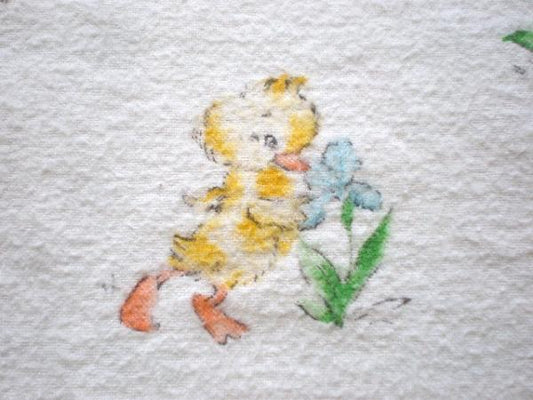 USA ヒヨコ柄・ヴィンテージ・ベビーブランケット/ひざ掛け