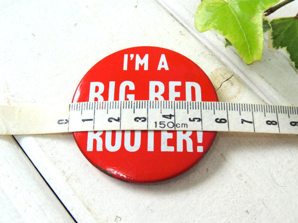 【スタンフォード大学】　I'M A BIG RED ROOTER!・ビンテージ・缶バッジ・USA